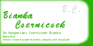 bianka csernicsek business card